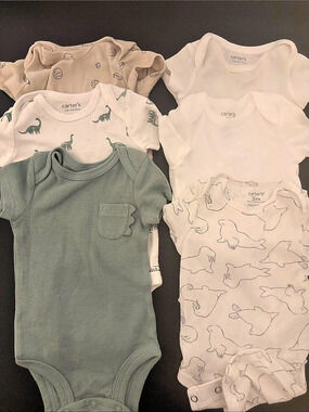 Carter's Baby Boy Short Sleeve Bodysuit Lot of (6) size 3 months